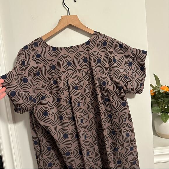 Seek Collective Purple Cotton Pattern Maxi Dress Small - Picture 6 of 11